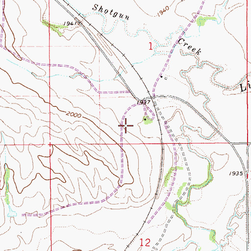 Topographic Map of 27N58E01CD__02 Well, MT
