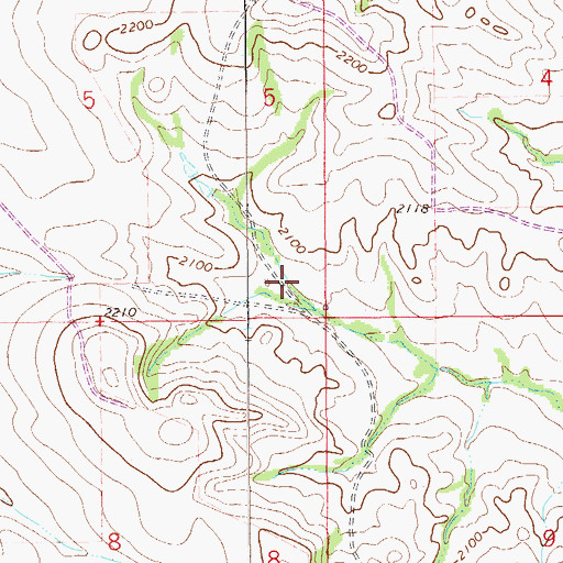 Topographic Map of 27N58E05DD__01 Well, MT