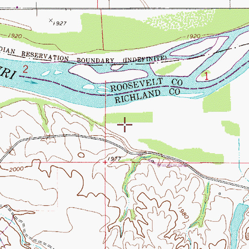 Topographic Map of 27N53E01CC__01 Well, MT