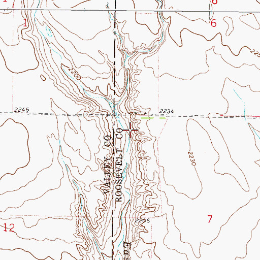 Topographic Map of 27N46E07BB__01 Well, MT