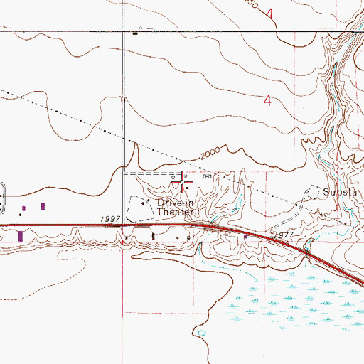 Topographic Map of 27N51E04CCAA01 Well, MT