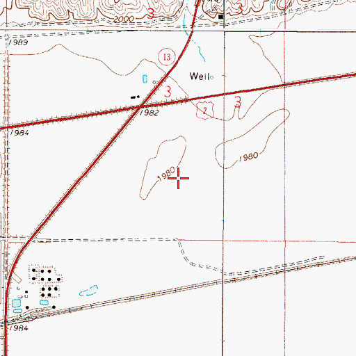 Topographic Map of 27N48E03DC__01 Well, MT