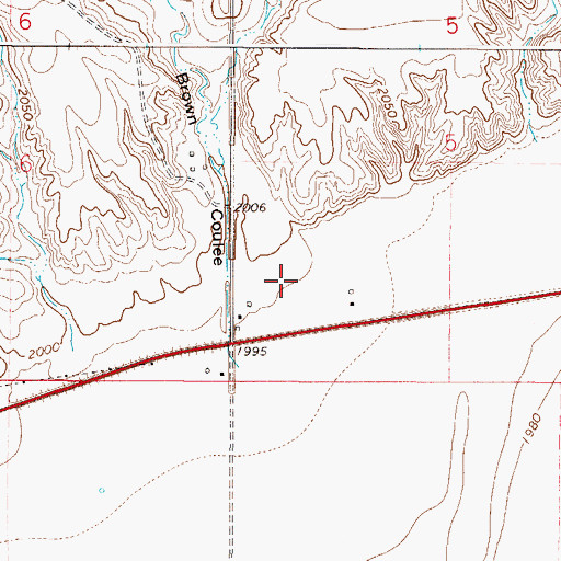 Topographic Map of 27N48E05CC__01 Well, MT