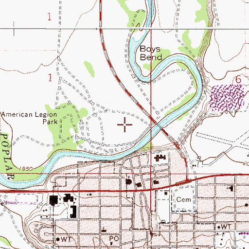 Topographic Map of 27N50E01DD__01 Well, MT