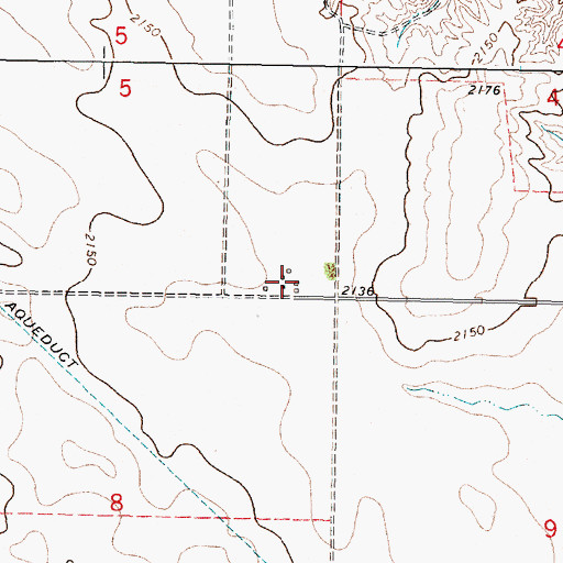 Topographic Map of 27N41E05DDDC01 Well, MT