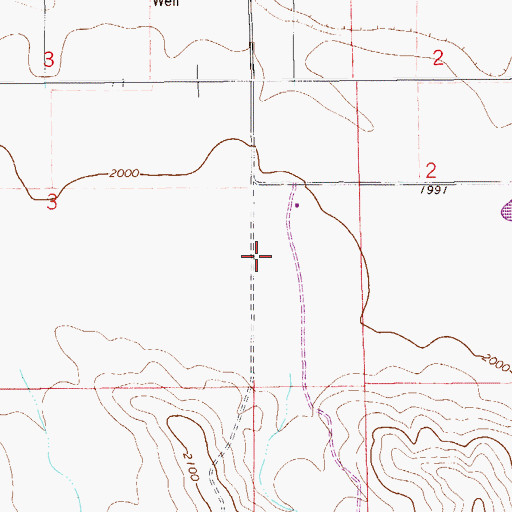 Topographic Map of 27N57E02CB__01 Well, MT