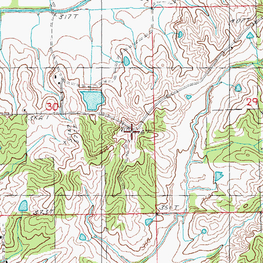 Topographic Map of Johnson Chapel (historical), AR