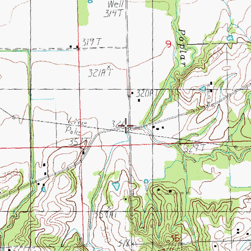 Topographic Map of Langley School (historical), AR