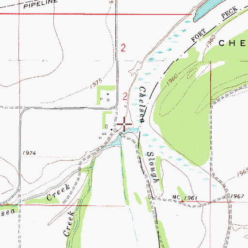 Topographic Map of 27N49E02DB__01 Well, MT