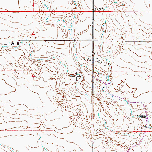 Topographic Map of 27N47E04DA__01 Well, MT