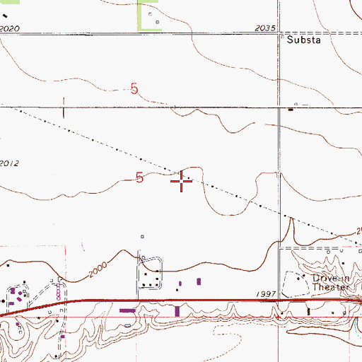 Topographic Map of 27N51E05DB__01 Well, MT