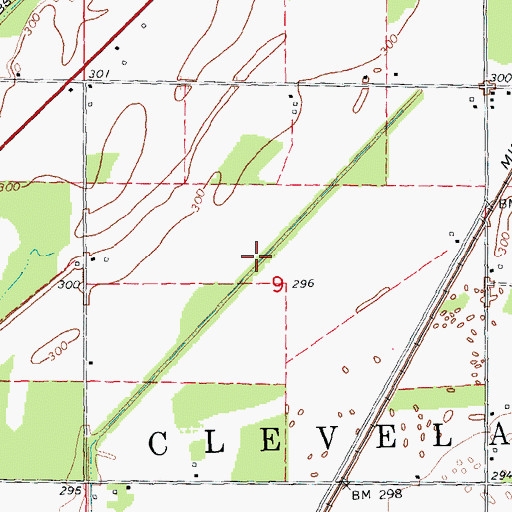 Topographic Map of Lateral Number One, AR