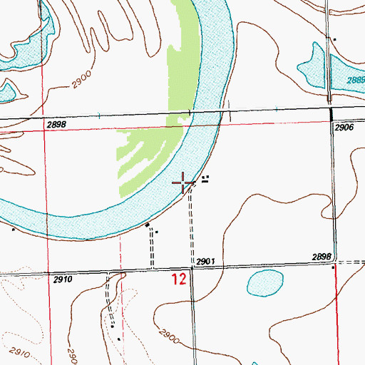 Topographic Map of 27N21W12ABCC01 Well, MT