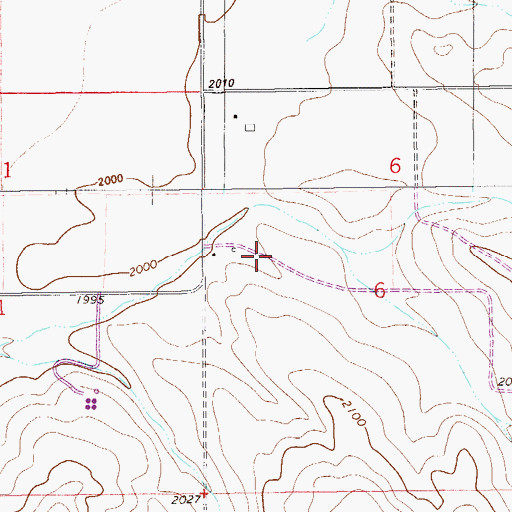 Topographic Map of 27N58E06BC__01 Well, MT