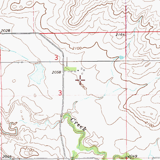Topographic Map of 27N59E03AC__01 Well, MT