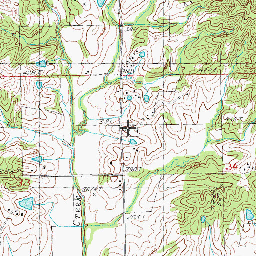 Topographic Map of Liberty Hill Cemetery, AR