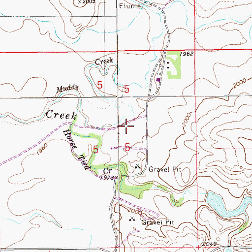 Topographic Map of 27N59E05AC__01 Well, MT