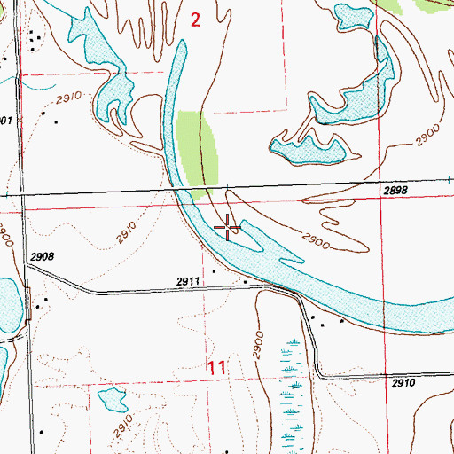 Topographic Map of 27N21W11AB__01 Well, MT