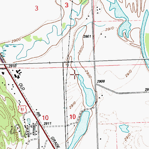 Topographic Map of 27N21W10AA__01 Well, MT