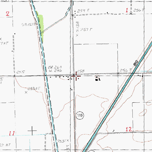 Topographic Map of Lone Holly School (historical), AR