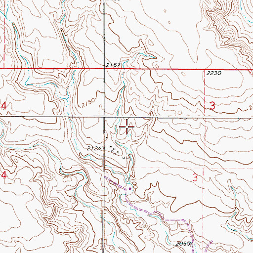 Topographic Map of 27N47E03BC__01 Well, MT