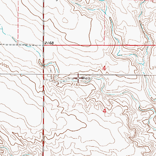 Topographic Map of 27N47E04BDBB01 Well, MT