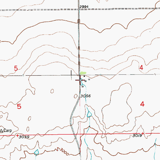 Topographic Map of 27N11E04CCBB01 Well, MT