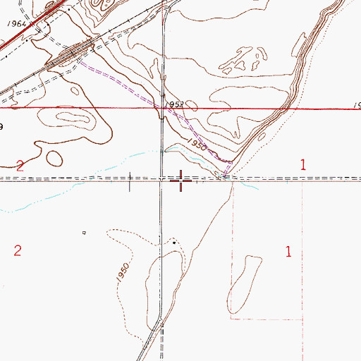 Topographic Map of 27N52E01BC__02 Well, MT