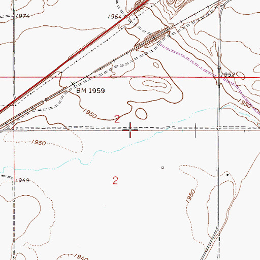 Topographic Map of 27N52E02AC__01 Well, MT