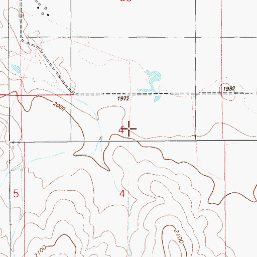 Topographic Map of 27N57E04AB__01 Well, MT