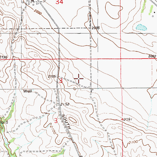 Topographic Map of 27N58E03AB__02 Well, MT