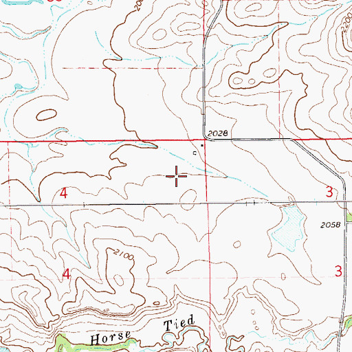 Topographic Map of 27N59E04AA__02 Well, MT