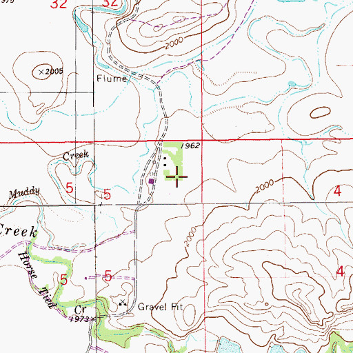 Topographic Map of 27N59E05AA__01 Well, MT