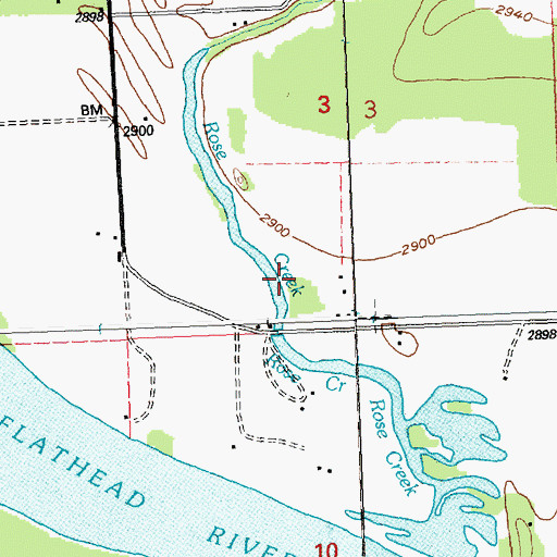 Topographic Map of 27N20W03CD__01 Well, MT