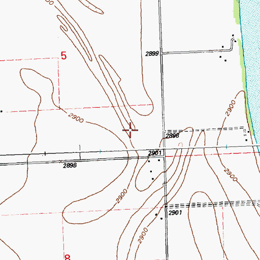 Topographic Map of 27N20W05DD__01 Well, MT