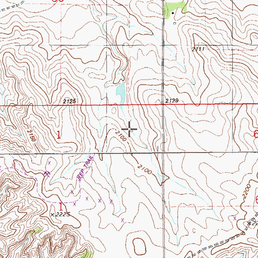 Topographic Map of 27N56E01AA__01 Well, MT