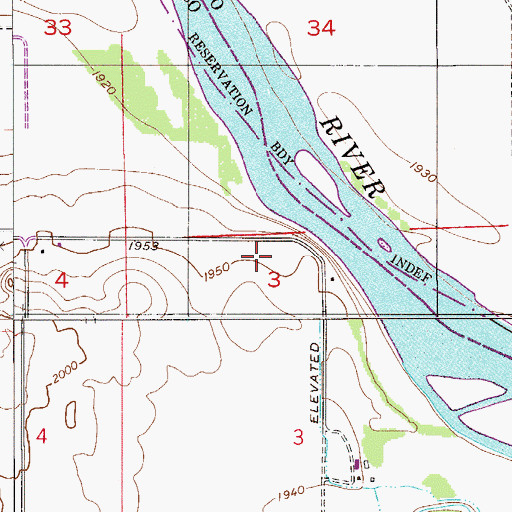 Topographic Map of 27N53E03BA__01 Well, MT