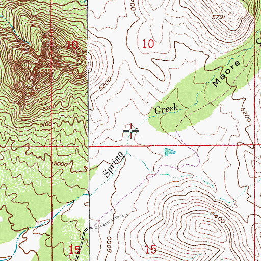 Topographic Map of Moore Canyon, AZ