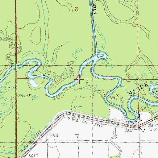 Topographic Map of Moark Landing, AR