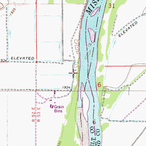 Topographic Map of 27N53E06BA__01 Well, MT