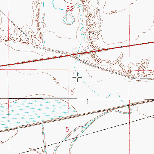 Topographic Map of 27N49E05AB__01 Well, MT