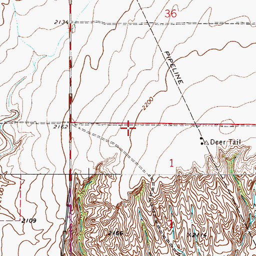 Topographic Map of 27N51E01BA__01 Well, MT