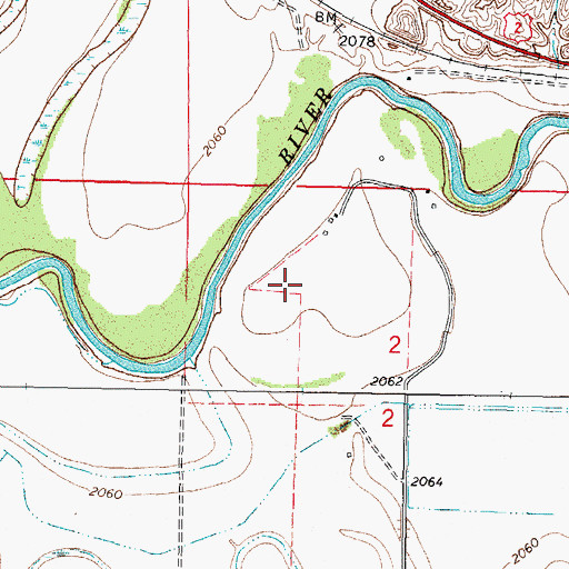 Topographic Map of 27N41E02BBDD01 Well, MT