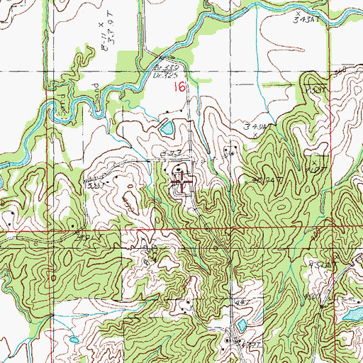 Topographic Map of Myer Hill Cemetery, AR