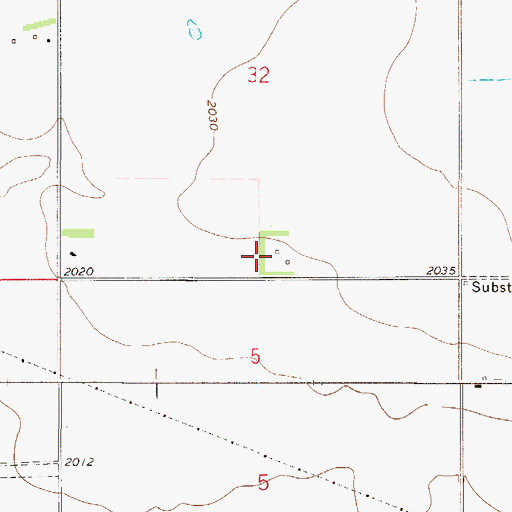 Topographic Map of 28N51E32DCCC01 Well, MT