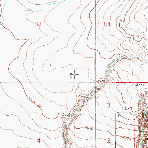 Topographic Map of 28N51E33DDCC02 Well, MT