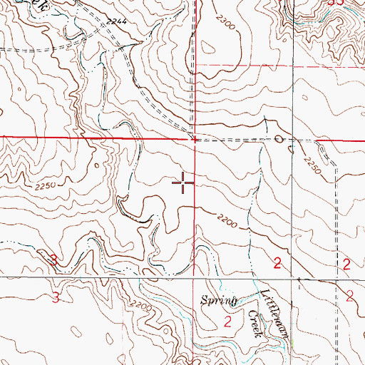 Topographic Map of 28N46E02BBCB01 Well, MT