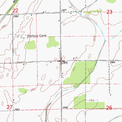 Topographic Map of Nelson School (historical), AR