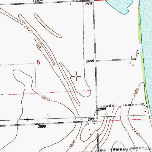 Topographic Map of 27N20W05DA__01 Well, MT