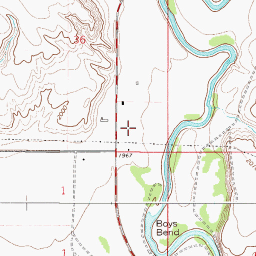 Topographic Map of 28N50E36DDCA01 Well, MT